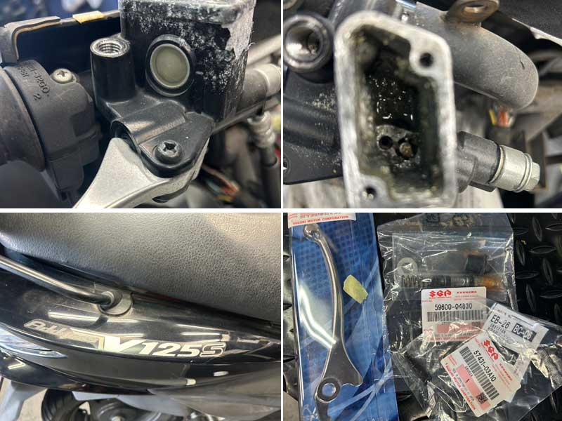 フロントブレーキ不調